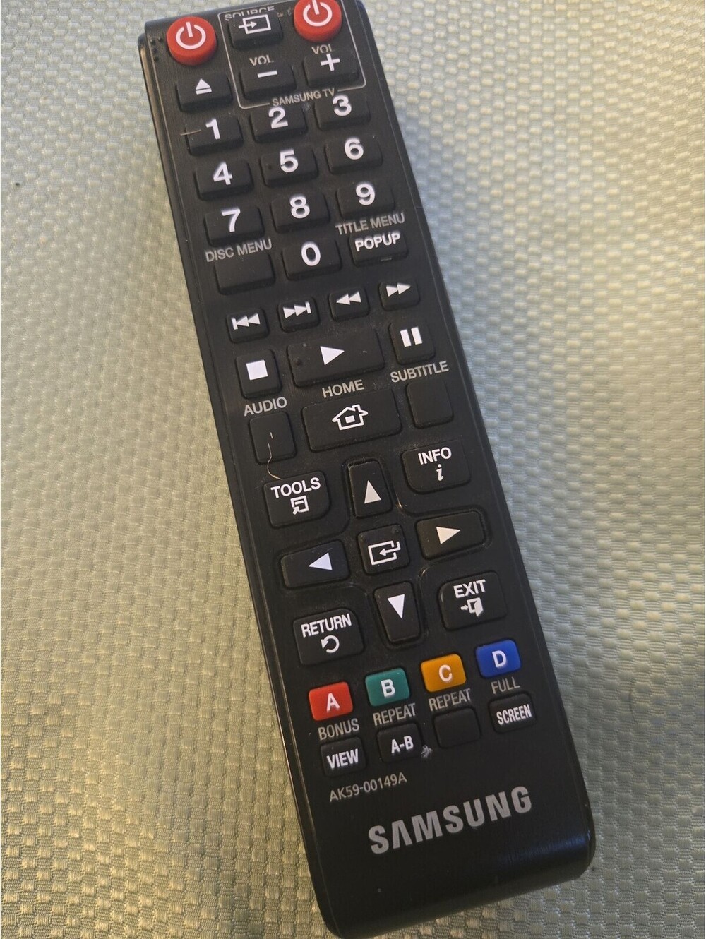 Samsung AK59-00149A Blu-ray Player Remote Control - Picture 4 of 4